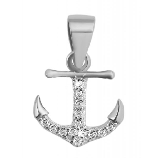 KettenanhäNger Adelia´S "Eleganter Anker AnhäNger Aus 925 Sterling Silber", Silber, SchmuckanhäNger, Damen, Silber 925 (Sterlingsilber), KettenanhäNger-image