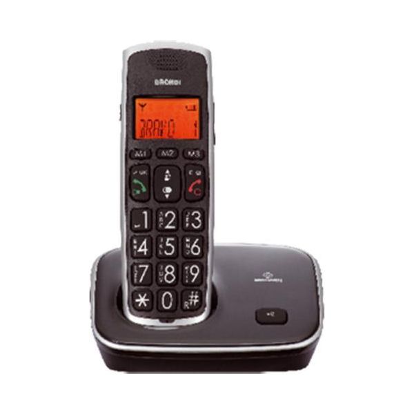 Brondi Bravo Gold Telefono Dect Cordless Nero Con Vivavoce E Identificatore Chiamate-image