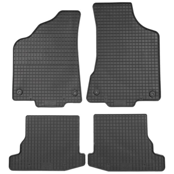 Per Vw Polo Dal 2000-08/2001 Tappetini Montati In Gomma Petex Tappetini In Gomma 4 Pezzi Neri Per Tutte Le Stagioni Tappetini In Gomma Per Pavimento-image