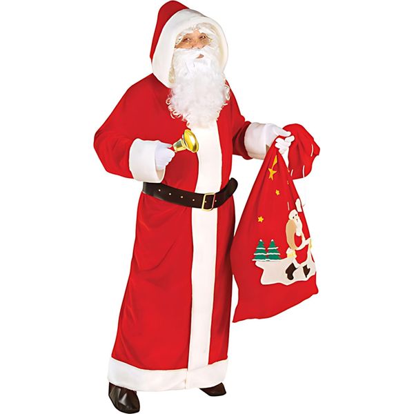 Costume Da Babbo Natale Xl - Xxl - Babbo Natale - Babbo Natale Samt Delux Xxl - 54/58-image