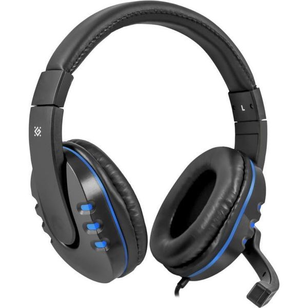 Defender Warhead G-160 Cuffie Da Gioco Nero-Blu Con Microfono + Game-image