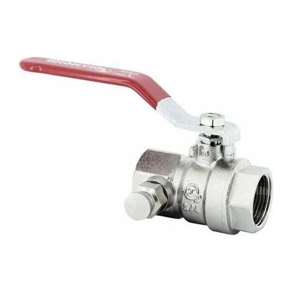 Valvola A Sfera 3/4" Con Scarico IG-IG Rubinetto Con Premistoppa Ottone"-image
