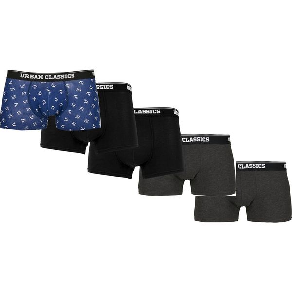 Urban Classics Uomo Boxer 5 Pezzi Ancora Aop+Blk+Blk+Cha+Cha+Cha - 4XL-image