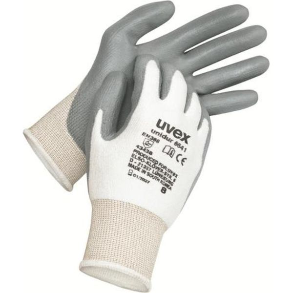 Guanto Di Sicurezza Uvex Unidur 6641 Bianco, Grigio Taglia 8-image