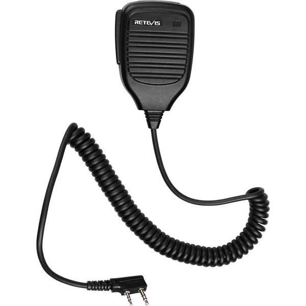 Trasmettitore Microfonico Retevis Microfono Palmare A 2 Pin Compatibile Con Radio Ricetrasmittente RT24 RT27 BF-888S BF-UV 5R Kenwood (Confezione Da 1)-image
