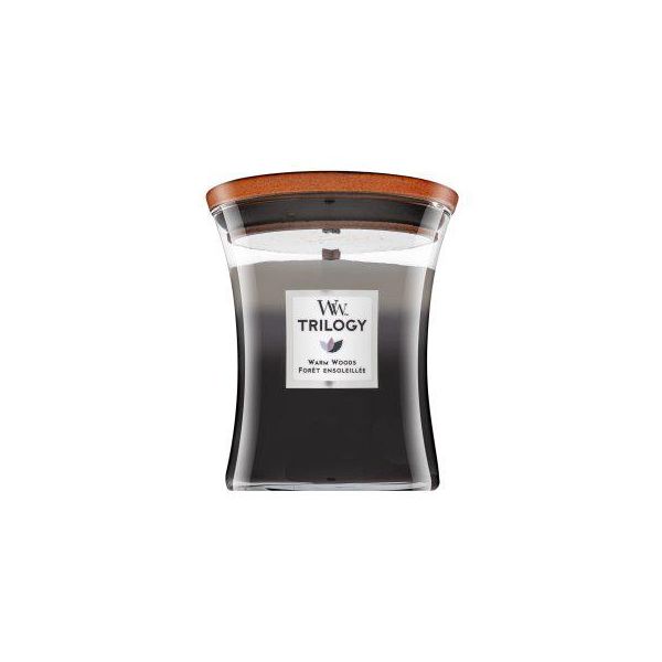 Woodwick Trilogy Candele A Clessidra Medie Candela Profumata Warm Woods 275 G-image