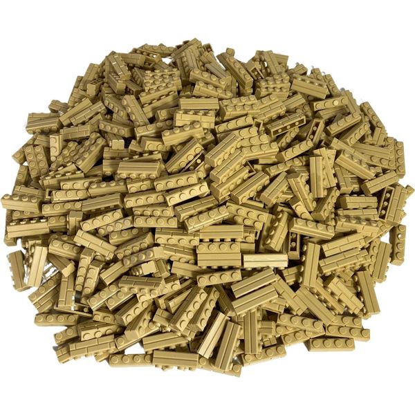 Mattoncini Da Parete Lego® 1X4 Beige Chiaro - 15533 Nuovo! Quantità 100X-image
