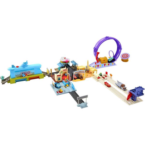 Disney Pixar Cars Stunt Circus Playset - Con Camioncino Ivy E Arco, Serie Cars In Movimento-image