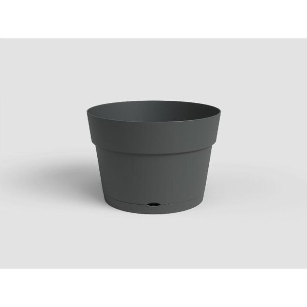 Vaso Per Piante Artevasi Bianco Antracite Plastica Circolare Ø 40 Cm-image