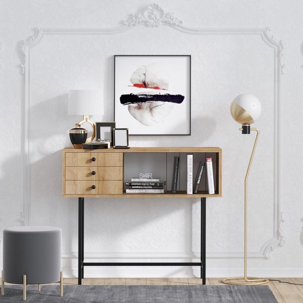 Skye Decor, Paco, Credenza, Quercia, 100 % Melamin Coated Slipboard, 100 X 85 X 35 Cm-image