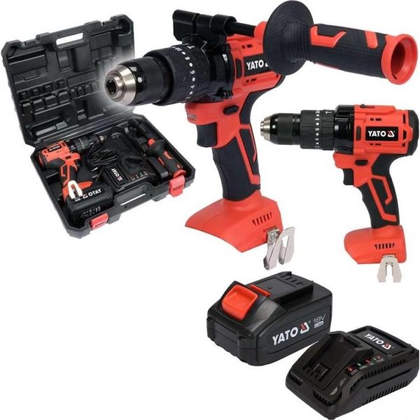 Trapano/Avvitatore A Percussione A Batteria 18V (1 Batteria Da 2Ah + Caricabatteria)-image