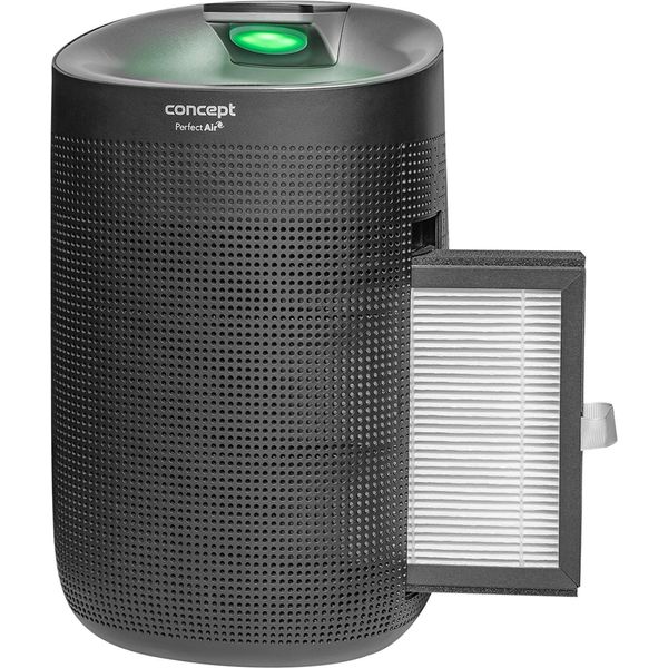 Concept Perfect Air OV1210 2 In 1 Deumidificatore E Purificatore D'aria 750 Ml/Giorno Per Ambienti Fino A 25M2 Filtrazione A 3 Stadi Filtro Hepa 13 Carbone Purificatore D'aria Per Ambienti 1L Nero-image