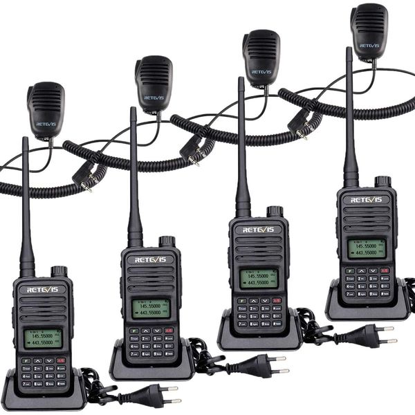 Retevis RT85 Radio Ammteurf, Walkie Talkie Dual Band A Lunga Portata, Walkie Talkie Professionale Da 1400 Mah Con Microfono Per La Sicurezza, La Produzione-image