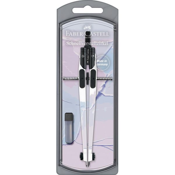Faber-Castell 574444 FABER-CASTELL Compasso A Regolazione Rapida Dark & Bright, Assortito-image