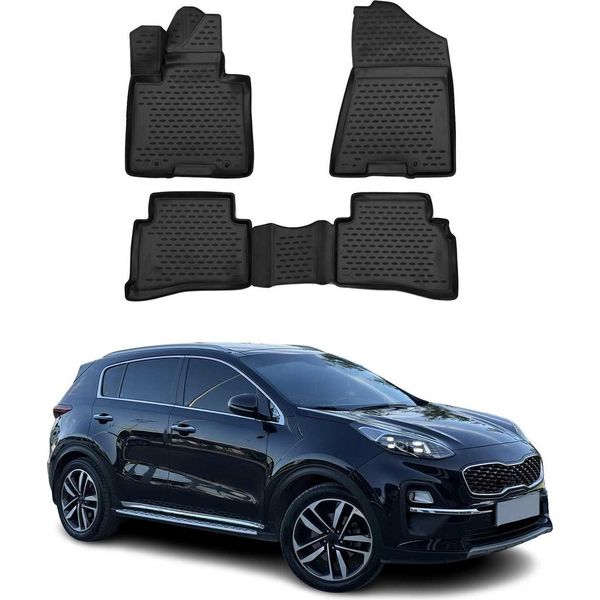 2015-2021 Kia Sportage Tappetini Tpe Nero 4 Pezzi-image