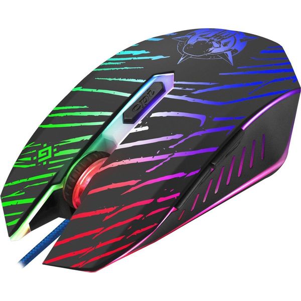 Defender Dark Agent Mouse Cablato GM-590L 12800Dpi 6P + Tappetino Per Mouse Da Gioco + Game-image