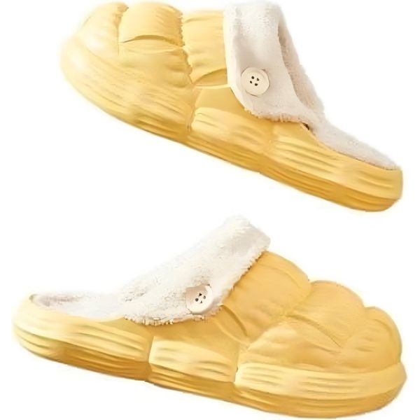 Pantofole Da Donna, Calde, Comode, Morbide - Warmslides Giallo 38/39-image