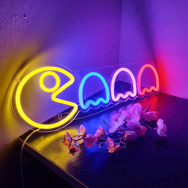 Segno Al Neon Di Gioco Luce Notturna Di Gioco Segno Al Neon A Led Decorazione Murale Luci Decorative Per La Camera Da Letto Sala Da Gioco Bar Luci Di Festa Decorazione-image