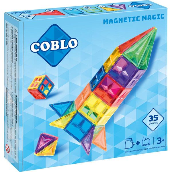 Coblo Toy Magnetic Tiles Classic 35 Pezzi-image