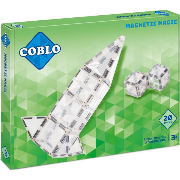 Coblo Giocattolo Piastrelle Magnetiche Trasparenti 20 Pezzi-image