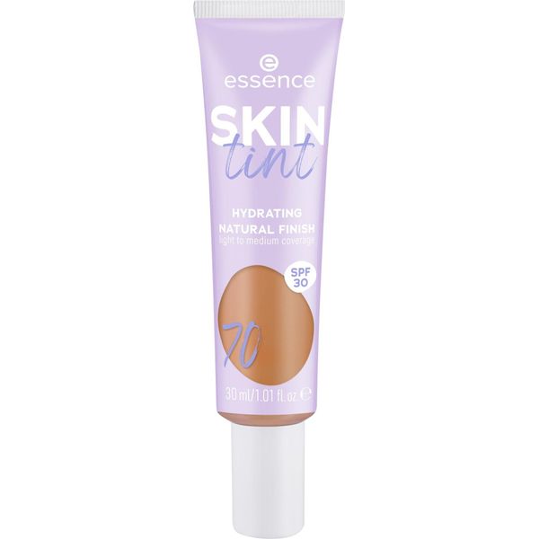 Essence Skin Tint Makeup No. 70 Brown, Idratante, Naturale, Vegano, Senza Olio, Filtri Uva E Uvb, Spf 30, Senza Profumo, 30 Ml-image