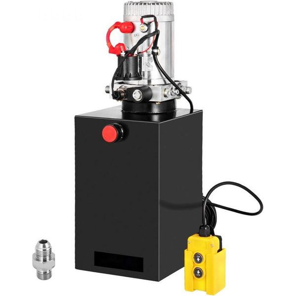 Pompa Idraulica A Semplice Effetto Da 15 L Per Rimorchi Ribaltabili - Centralina Idraulica 12 V - 3200 Psi Max. Pressione 1,6-3 Kw-image