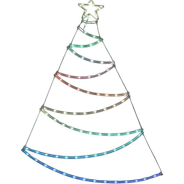 Decorazione Luminosa Albero Di Natale A Vita Led Rgb 66 X 87 Cm-image