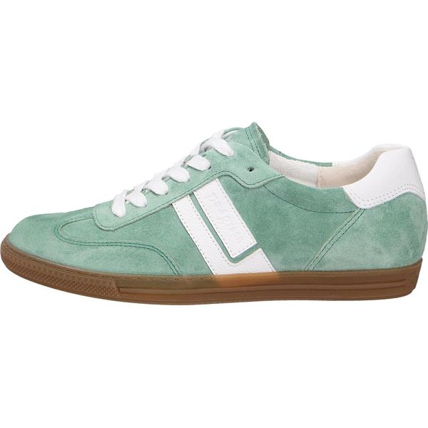 Paul Green Scarpe Da Ginnastica Basse Da Donna In Pelle Scamosciata Verde Dimensioni: 38,5-image