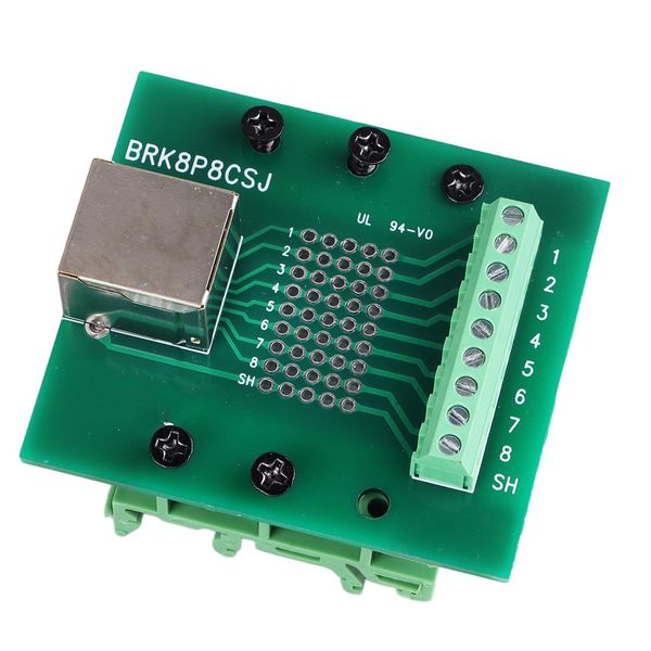 Scheda Di Breakout RJ45, Scheda Di Breakout Del Gomito RJ45, Terminale Di Conversione Della Porta Di Rete, Scheda Terminale Della Porta Di Rete, Terminale Del Gomito RJ45, Scheda Di Breakout Del Connettore RJ45-image
