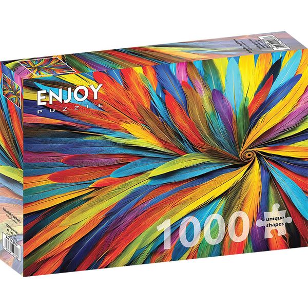 Puzzle 1000 Pezzi Enjoy - Piume Colorate (Enjoy-2133)-image