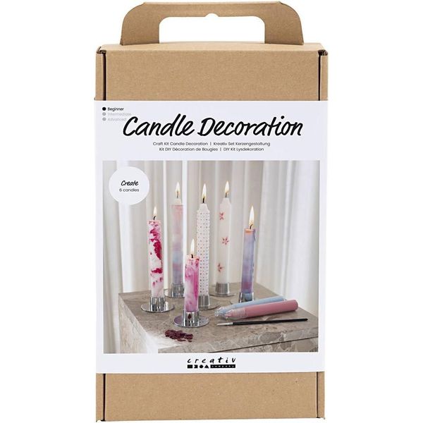 Creativ Company Set Artigianale Per La Decorazione Di Candele Colorate Fai Da Te-image