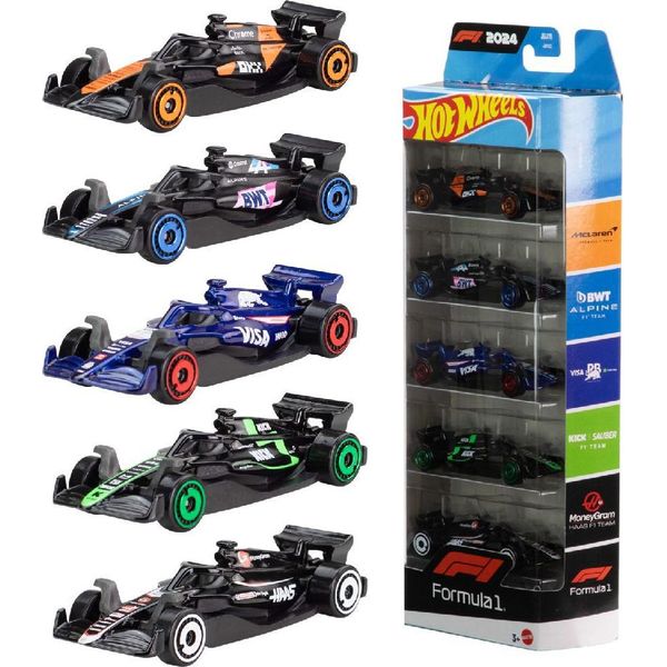 Hot Wheels 5 Auto Di Formula 1 Multicolore Multicolore Taglia Unica-image