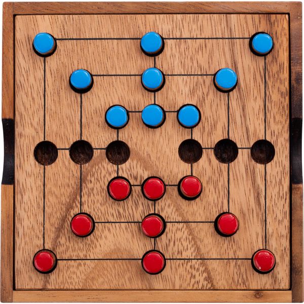 Longfield Games Gioco Di Strategia In Legno Nine Men Morris - Classico Gioco Da Viaggio-image