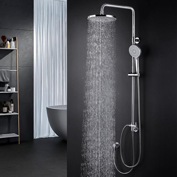 Sistema Doccia Senza Rubinetto Set Doccia A Pioggia Set Doccia Cromato Colonna Doccia 3 Funzioni Con Soffione Doccia A Mano Set Doccia In Acciaio Inox 304-image