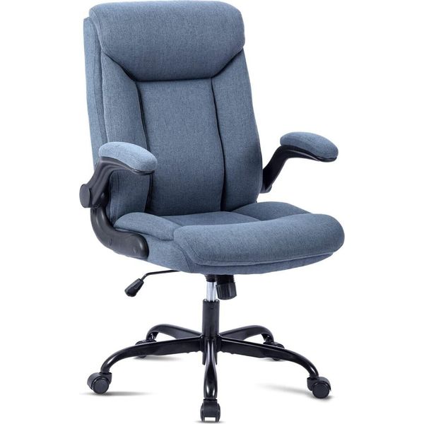 Sedia Da Ufficio Ergonomica, Sedia Da Scrivania, Sedia Da Lavoro Girevole Con Bracciolo Ribaltabile, Regolabile In Altezza, Comoda Per L'ufficio, La Casa, Il Gioco-image