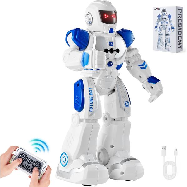 Succebuy Robot Giocattolo Rc Per Bambini, Riconoscimento Dei Gesti, Programmabile, Intelligente, Interattivo, Cammina, Canta, Balla, Regalo Di Compleanno Per Età 3-12 Anni-image