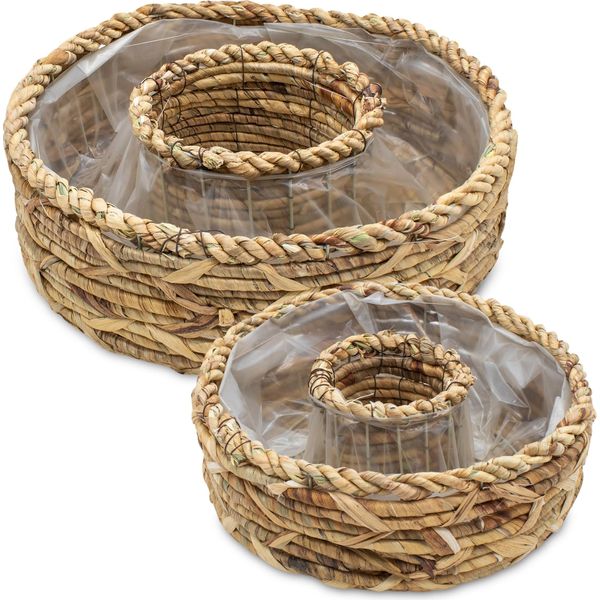 3.06 Anello Per La Semina Del Giacinto D'acqua Rivestito Di Pellicola - Set Di 2 / Circa Ø 36 E 30 Cm - Anello Per La Semina Del Giacinto D'acqua Naturale (Set Di 2)-image