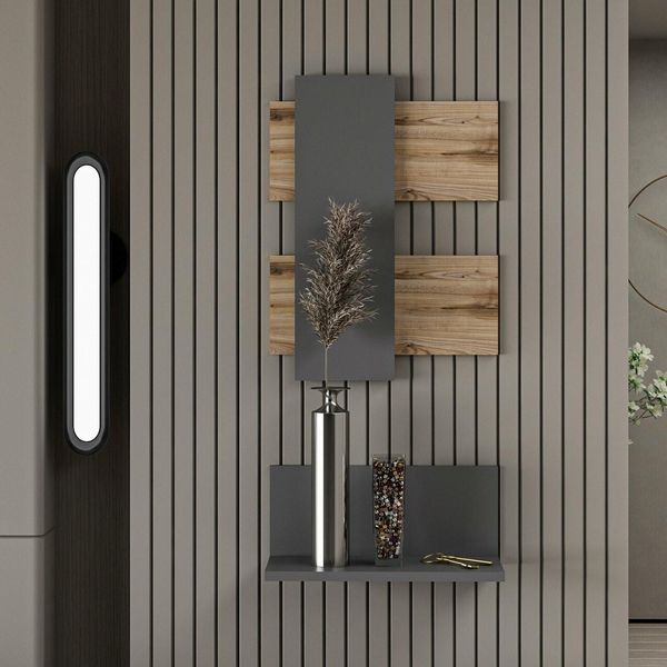 Skye Decor, Belita - Rovere, Antracite, Anrichte, Eiche, 100 % Melaminbeschichteteten Spanplatten, 45 X 22 X 20 Cm-image