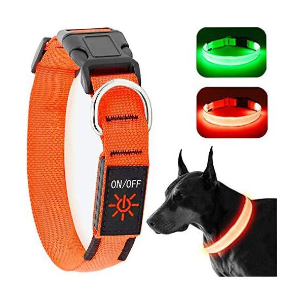 Collare Luminoso Per Cani Collare Per Cani A Led Usb Ricaricabile Impermeabile Collare Luminoso Per Cani Regolabile Super Luminoso Per Cani Medio Grandi-image