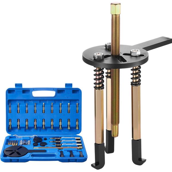 Succebuy Set Di Estrattori Per Cuscinetti Da 36 Pezzi Con Estrattore A Gancio A 3 Griffe Per Cuscinetti Interni Ed Esterni E Cuscinetti Senza Albero Interno, Strumento Versatile Per La Rimozione Dei Cuscinetti Con Custodia Resistente E Portatile-image