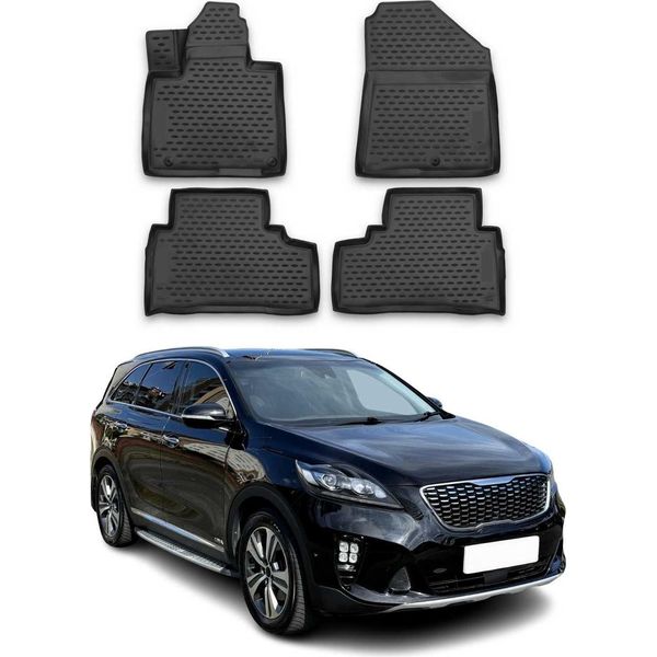 2015-2020 Kia Sorento Tappetini Tpe Nero 4 Pz-image
