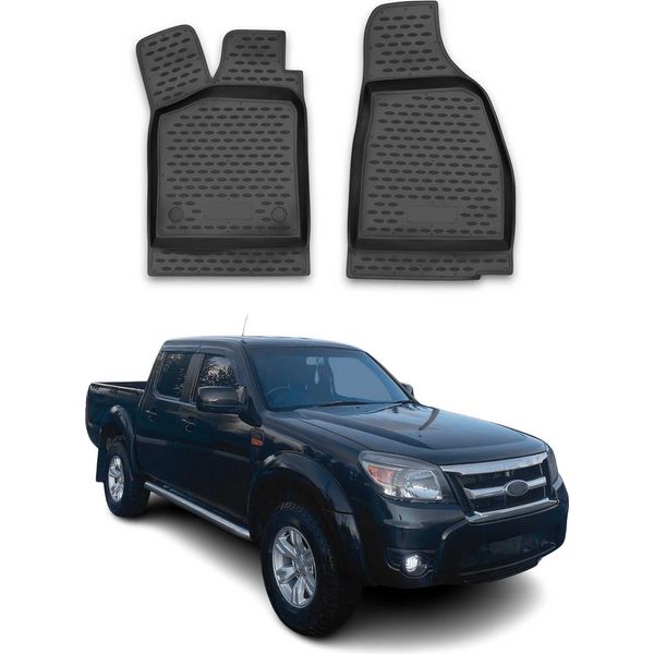 2007-2012 Ford Ranger Tappetini In Gomma Nero 2Pcs-image