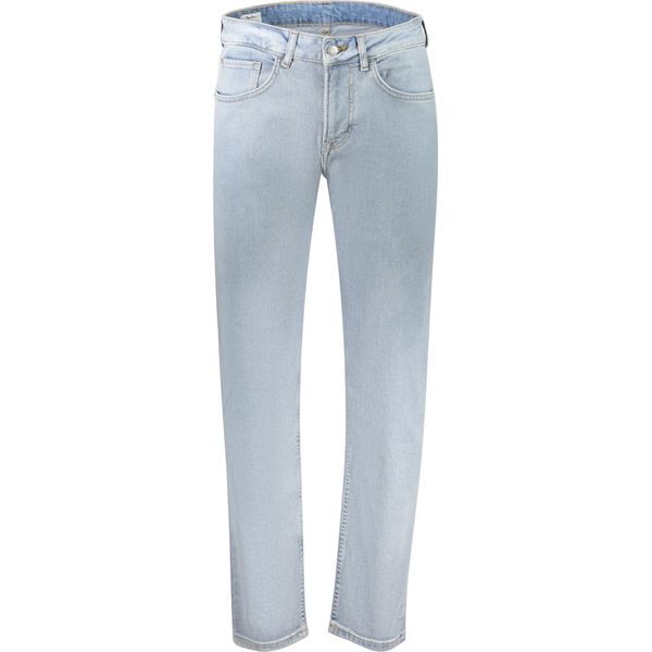 Jeans Blu Da Uomo: Classico Modello A 5 Tasche Con Bottone E Cerniera-image