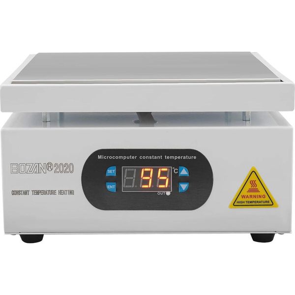 Piastra Elettrica Di Riscaldamento Per Saldatura - Piastra Di Preriscaldamento Per Pcb - 350 W - 10 X 10 Cm - Controllo Della Temperatura Con Microcomputer - 220 V - Bianco-image