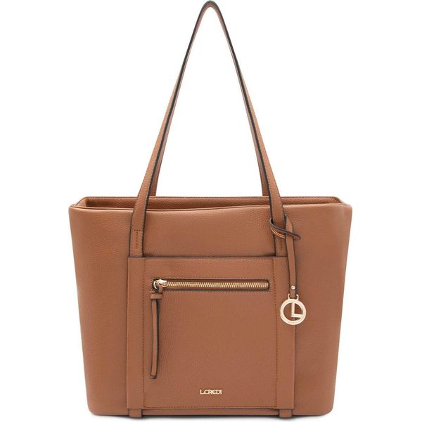 L.Credi Borsa Shopper Borsa A Tracolla Merle Shopper Cognac Marrone Chiaro-image