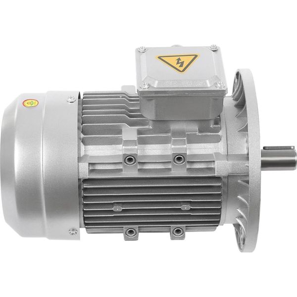 Motore Asincrono Trifase - Motore Elettrico MS90S-2 - 1,5 Kw - 2850 Giri/Min - S1 Funzionamento Continuo - 230/400 V - Albero 24 Mm - Argento-image