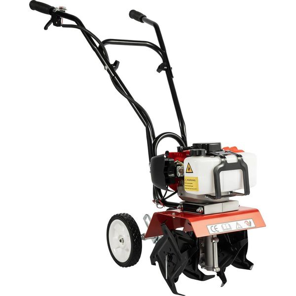 Motocoltivatore - Motore 52 Cm³ 2 Tempi 1700 W - Quattro Lame - Larghezza Di Lavoro 30 Cm - Profondità Di Lavoro 3-12 Cm - Regolazione Continua Della Velocità - Rosso-image