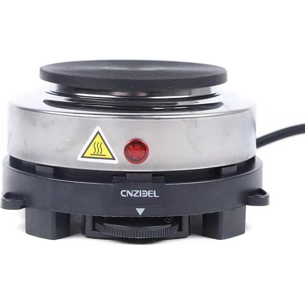 Piastra Elettrica - Piastra Singola - 500 W - Piastra In Ghisa - Alloggiamento In Acciaio Inox - 6 Impostazioni Di Temperatura - Portatile - Per Il Campeggio E La Cucina-image