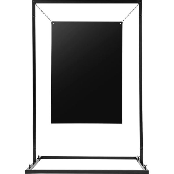 Supporto Per Cartello Di Benvenuto - Supporto Per Cartello Da Terra - Per Cartello 50×70 Cm - Dimensioni 75×50×110 Cm - Ferro - Matrimonio/Ufficio/Hotel/Bar - Nero-image
