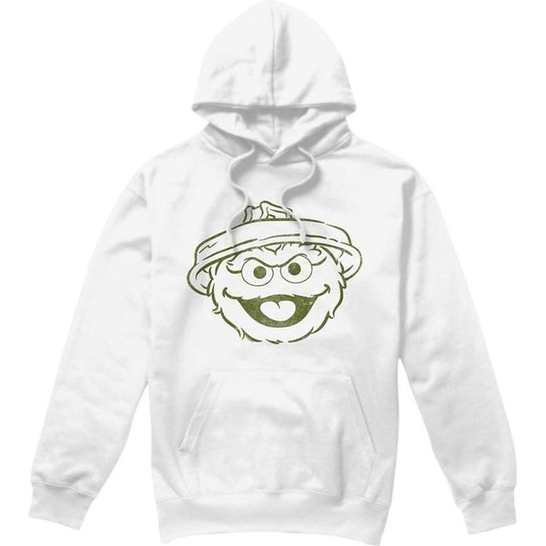 Sesame Street - Felpa Con Cappuccio Per Uomo/Donna Unisex TV27625 (Xxl) (Bianco)-image